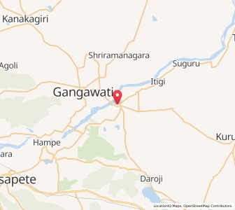 Map of Kampli, Karnataka