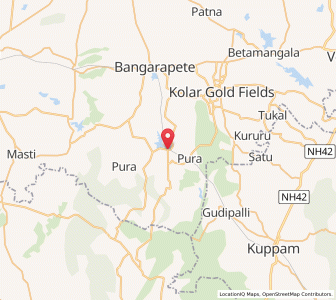 Map of Kamsandra, Karnataka