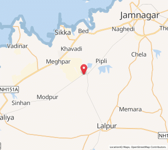 Map of Kanalus, Gujarat