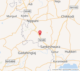 Map of Kanangle, Karnataka