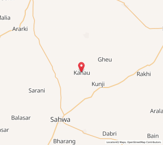 Map of Kanau, Rajasthan