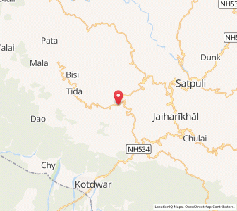Map of Kandakhal, Uttarakhand