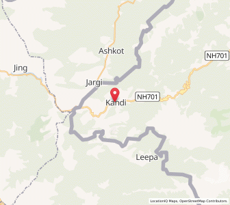 Map of Kandi Bala, Kashmir
