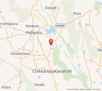 Map of Kandikere, Karnataka
