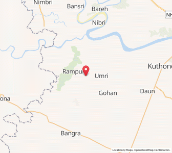 Map of Kandwa, Uttar Pradesh