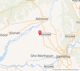 Map of Kane Chak, Kashmir