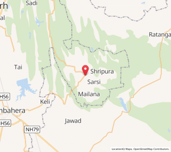 Map of Kanera, Madhya Pradesh
