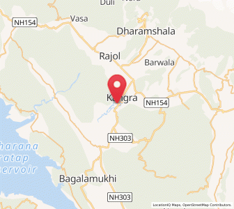 Map of Kangar, Rajasthan
