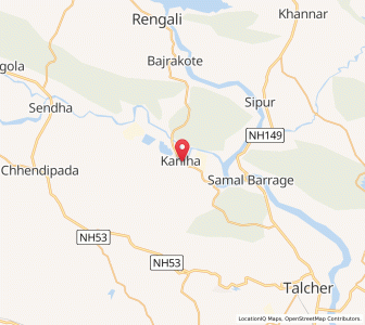 Map of Kaniah, Odisha
