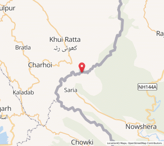 Map of Kaniat, Kashmir