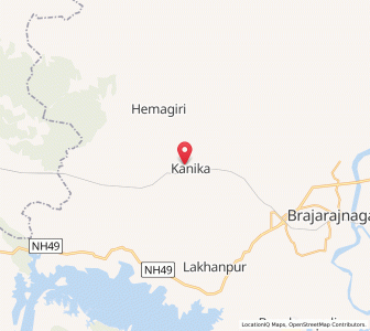 Map of Kanika, Chhattisgarh