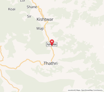 Map of Kanini, Kashmir