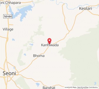 Map of Kaniwara, Madhya Pradesh
