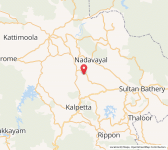 Map of Kaniyambetta, Kerala