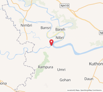 Map of Kanjausa, Uttar Pradesh