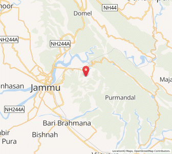Map of Kanna Chhargal, Kashmir