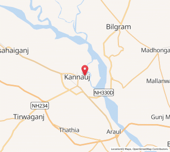 Map of Kannauj Kachhoha, Uttar Pradesh