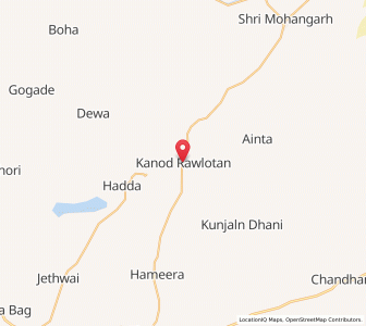 Map of Kanod, Rajasthan