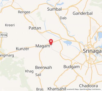 Map of Kanthabagh, Kashmir