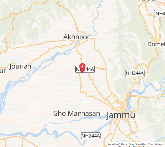 Map of Kantorwan, Kashmir