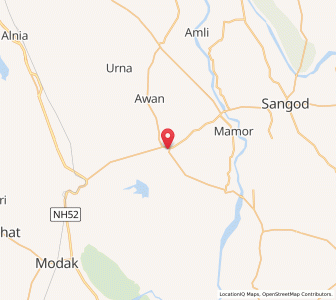 Map of Kanwas, Rajasthan