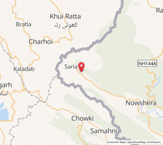 Map of Kanyetti, Kashmir