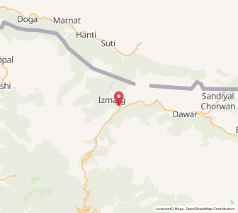 Map of Kanzalwan, Kashmir