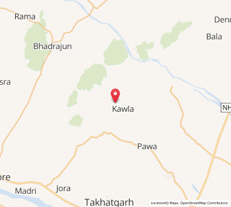 Map of Kaonla, Rajasthan