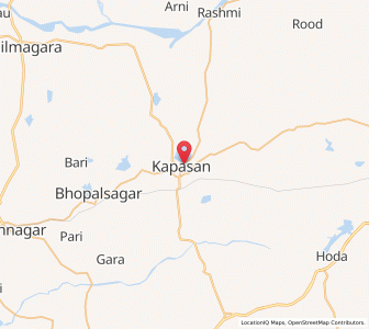 Map of Kapasan, Rajasthan