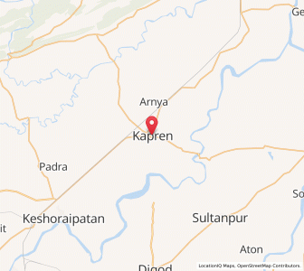 Map of Kapren, Rajasthan