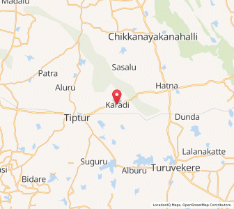 Map of Karadi, Karnataka
