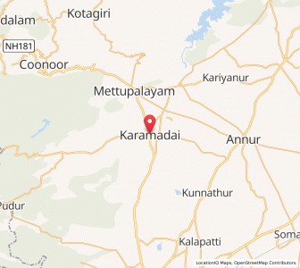 Map of Karamadai, Tamil Nadu