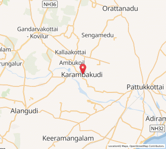 Map of Karambakkudi, Tamil Nadu
