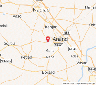 Map of Karamsad, Gujarat