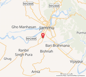 Map of Karan Bagh, Kashmir