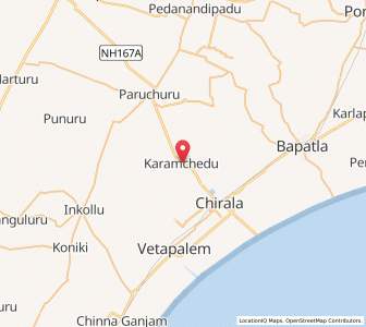 Map of Karanchedu, Andhra Pradesh