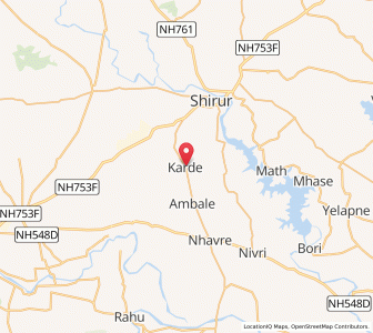 Map of Karde, Maharashtra