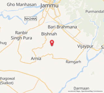 Map of Karel Manhasan, Kashmir