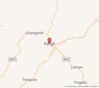 Map of Kargil, Kashmir