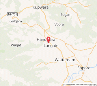 Map of Kargom, Kashmir