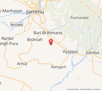 Map of Karial Brahmanan, Kashmir
