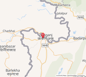 Map of Karimganj, Assam