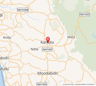 Map of Karkal, Karnataka
