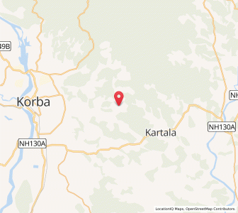 Map of Karkoma, Chhattisgarh