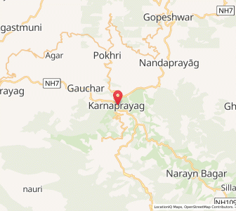 Map of Karnaprayag, Uttarakhand