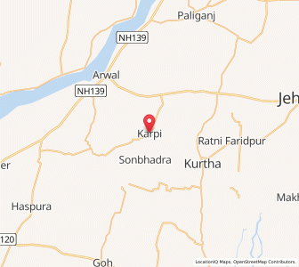 Map of Karpi, Bihar