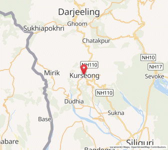 Map of Karsiyang, West Bengal