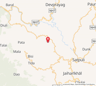 Map of Karti, Uttarakhand