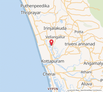 Map of Karuvapadna, Kerala