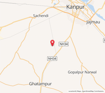 Map of Kathara, Uttar Pradesh